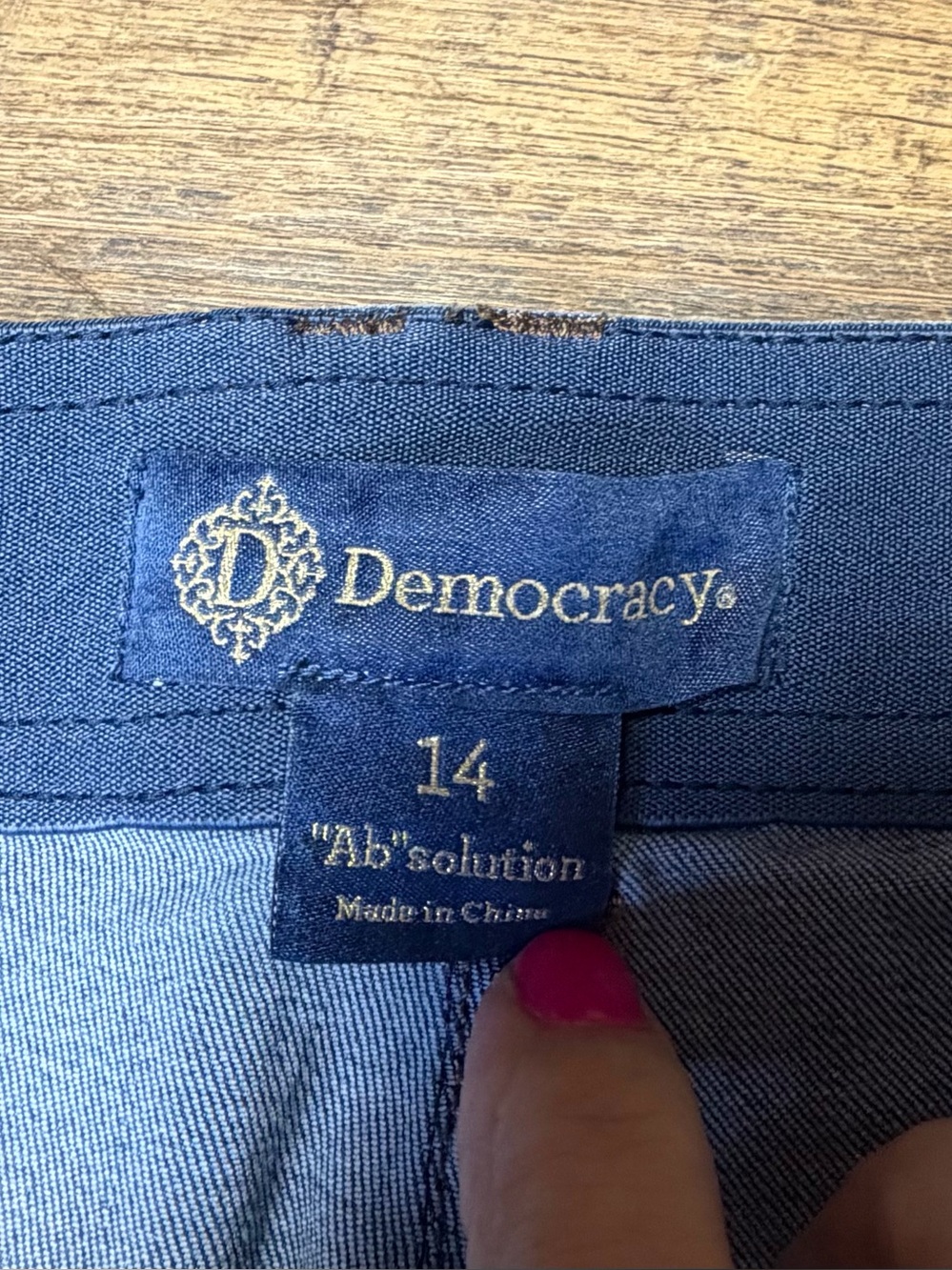 Democracy Ab Solution Barrel Leg Jeans High Rise Stretch Womens 14 Side Panel - Picture 3 of 8